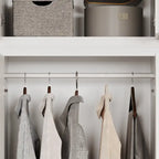 Armoire-penderie de 93,9/74,2 pouces de hauteur avec espace de suspension, tiroirs et rangements