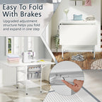 Table de bricolage réglable en hauteur avec étagères de rangement, table de découpe pliante mobile pour bureau à domicile, salle de couture ou atelier créatif