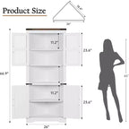 69 Zoll hoher Eckschrank im Landhausstil, platzsparender Eckschrank mit Glastür und verstellbaren Regalböden für Wohnzimmer und Küche