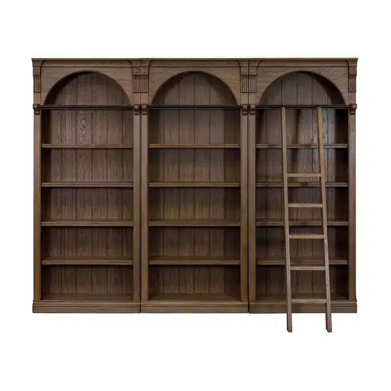 94-teiliges traditionelles hohes Bücherregal-Set, Stratton-Kollektion, Braun – Martin Furniture