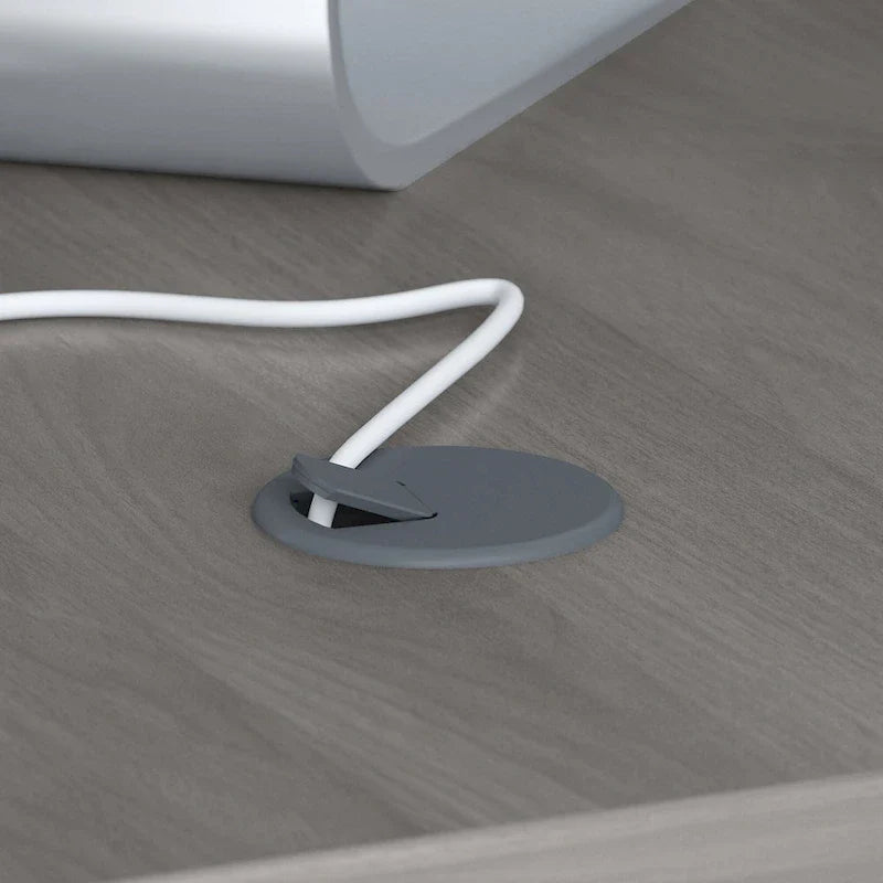 Echo L-förmiger Schreibtisch mit Aufsatz und Schubladen