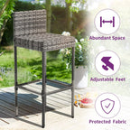 Ensemble de bar Moasis en résine tressée pour extérieur, 5 pièces – 5 pièces