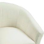 Ensemble de 2 fauteuils club modernes en lin, style tonneau