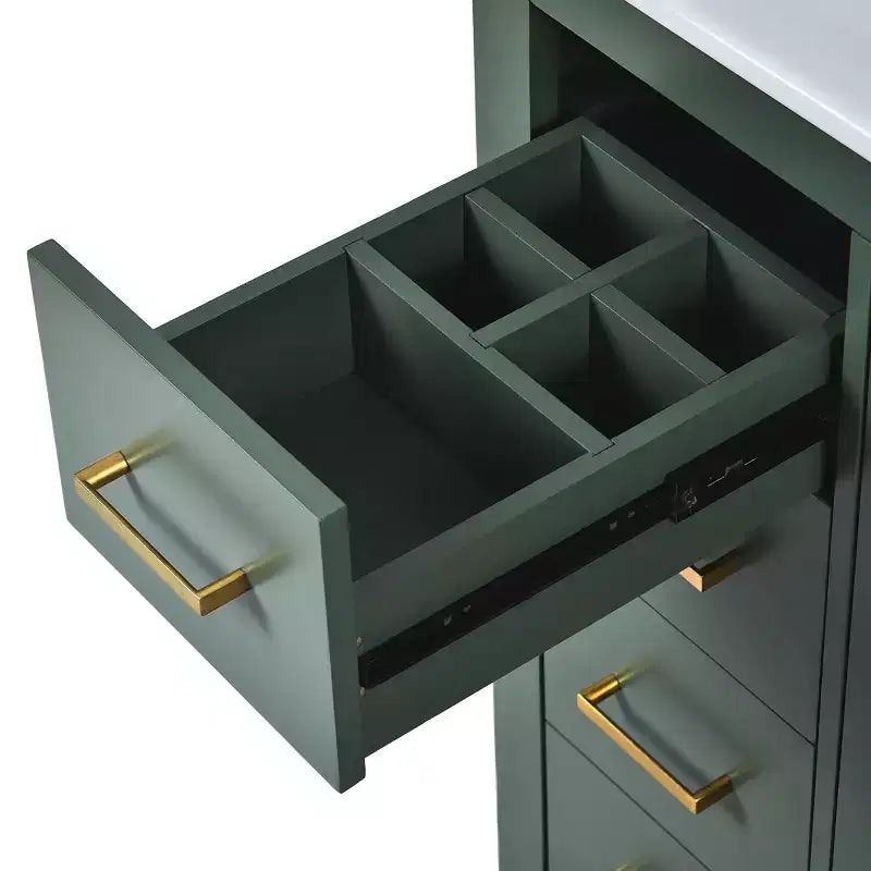 30 Einzelwaschbecken-Badezimmerwaschtisch mit Unterschrank und 3 Schubladen - Schwarz / Blau / Grün / Indigo / Weiß