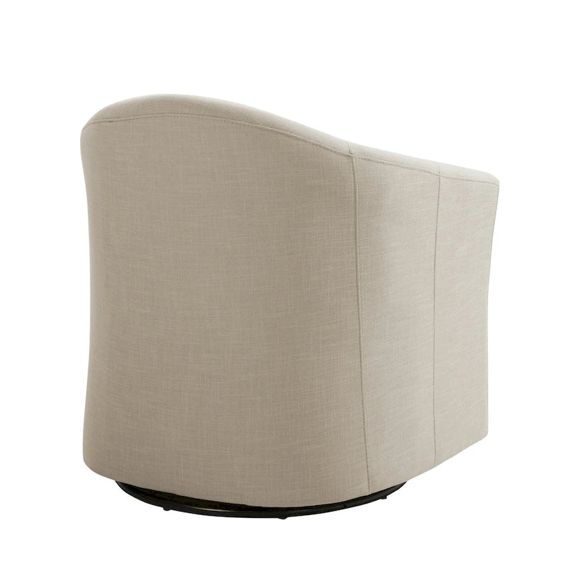 Ensemble de 2 fauteuils tonneau pivotants modernes rembourrés, fauteuils d’appoint pour salon