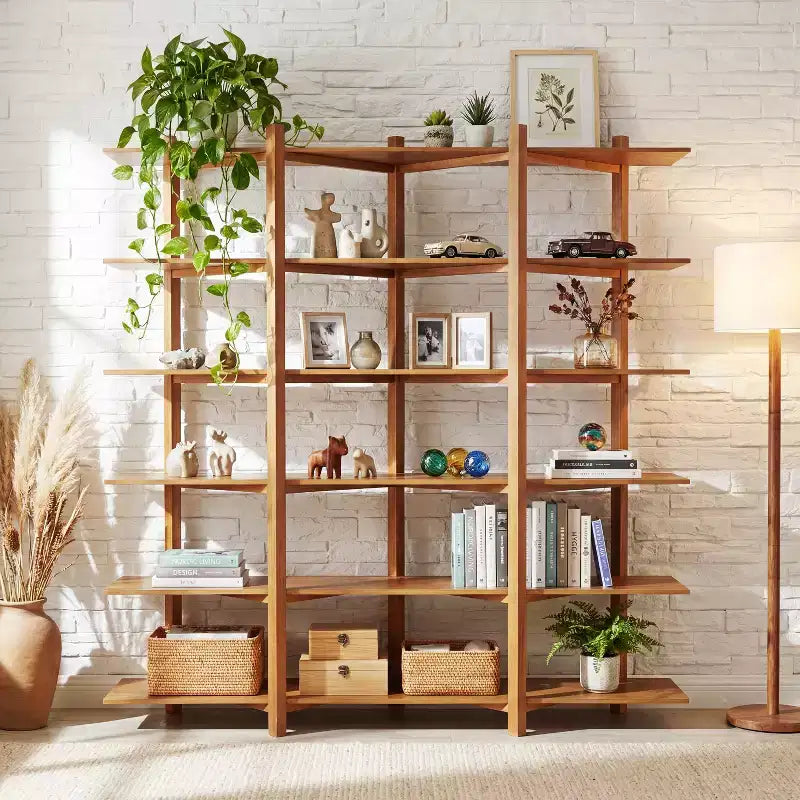 Christopher Knight Home Elliot modernes Bücherregal aus Holz mit 6 offenen Ebenen zur Aufbewahrung und Präsentation