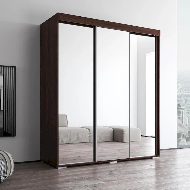 Strick & Bolton Suger 3-door Mirrored Armoire