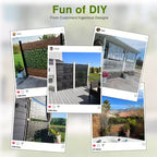 3-Panel Room Divider Screen with Geometric Pattern ?C Black Galvanized Steel