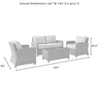 Ensemble de conversation 4 pièces Bradenton en résine tressée pour extérieur – Crosley