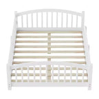Luxystar Full Size Montessori Low Profile Bed with Safety Rails and Headboard