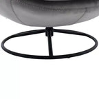 Okak Samt-Sessel mit Hocker, moderner armloser Wohnzimmersessel im Mid-Century-Stil, weicher und bequemer Sessel zum Fernsehen und Spielen