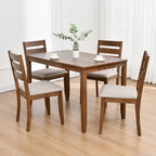 Ensemble de 4 chaises de salle à manger en bois avec dossier à barreaux