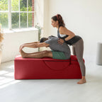 Avana Kami verstellbare Chaiselongue / Yoga und Massage – 2-in-1-Sitzhocker mit verborgenem ausklappbarem Yoga-Loungesessel, Mikrovelours – N/A