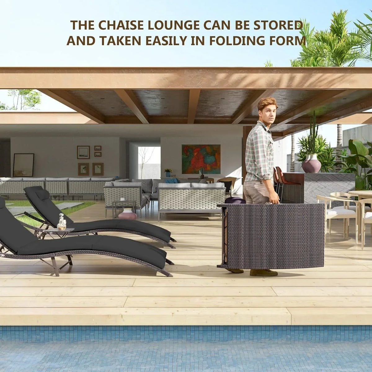Kullavik 3-teiliges Outdoor-Loungesessel-Set