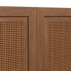 3-teiliges Sideboard-Set mit Rattantüren und verstellbaren Einlegeböden – 93L x 31H