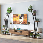 Support pour plantes d’intérieur, présentoir à fleurs à 6 niveaux pour la maison et le jardin – lot de 2
