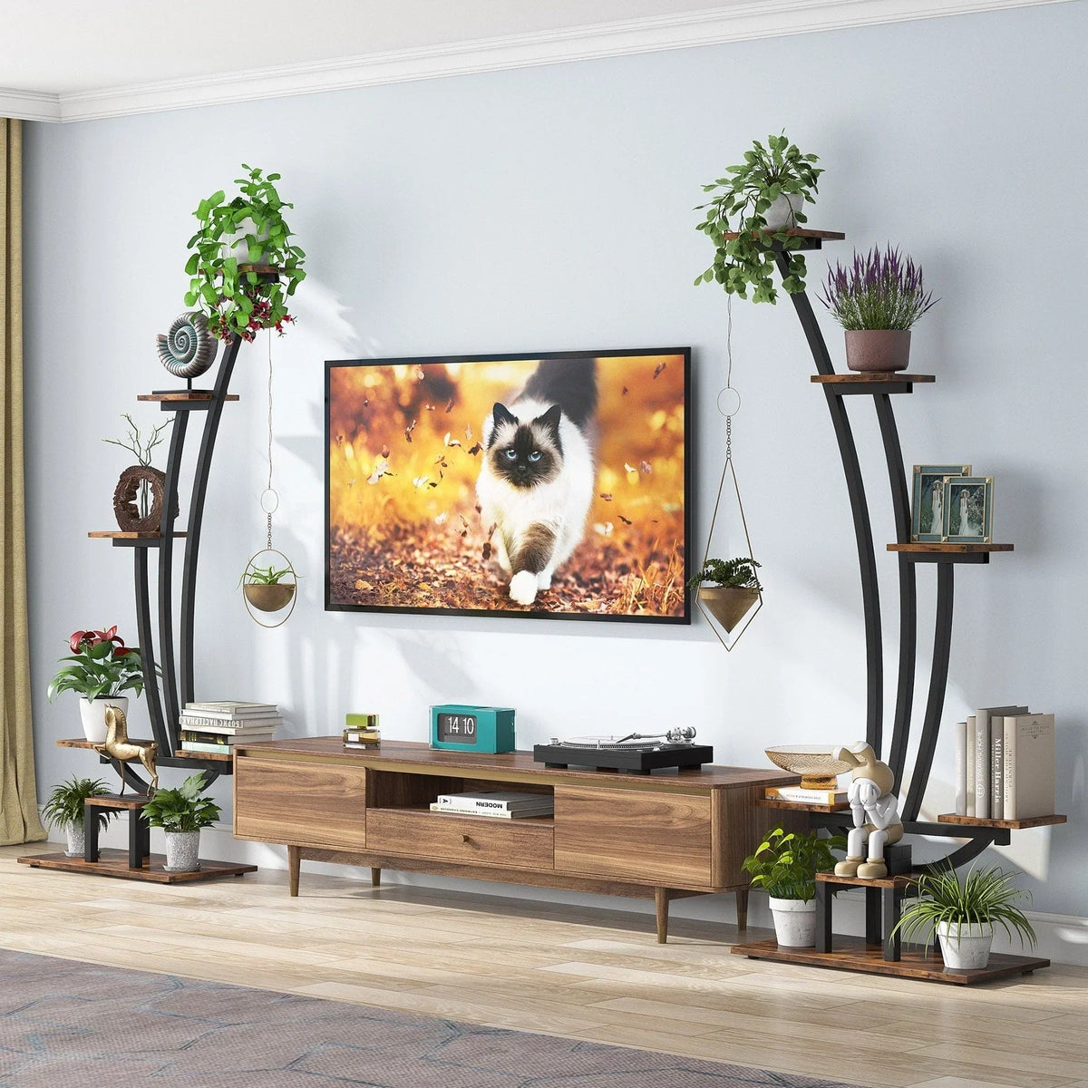 Support pour plantes d’intérieur, présentoir à fleurs à 6 niveaux pour la maison et le jardin – lot de 2