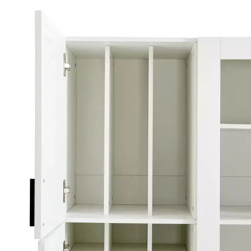 Whisen vrijstaande keukenkast van 71 inch hoog, grote opbergkast voor eetkamer met 6 deuren, verstelbare planken