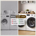 Washer Dryer Countertop, Laundry Topper with Raised Edge & Non-Slip Pad for Hamper Counter Storage & Laundry Room Organization