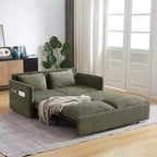 64,5 3-in-1-Schlafsofa aus Cord mit ausziehbarem Bett