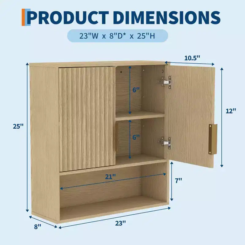 Badkamerwandkast - medicijnkast met schuurdeuren en verstelbare plank - wandkast van 25 x 23,6 x 9 inch