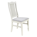 6-delige houten eetkamerset met 4 stoelen en bank, tafel met lade