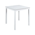 Modern 5-Piece Dining Set with Square Counter Height Table & 4 Upholstered Chairs