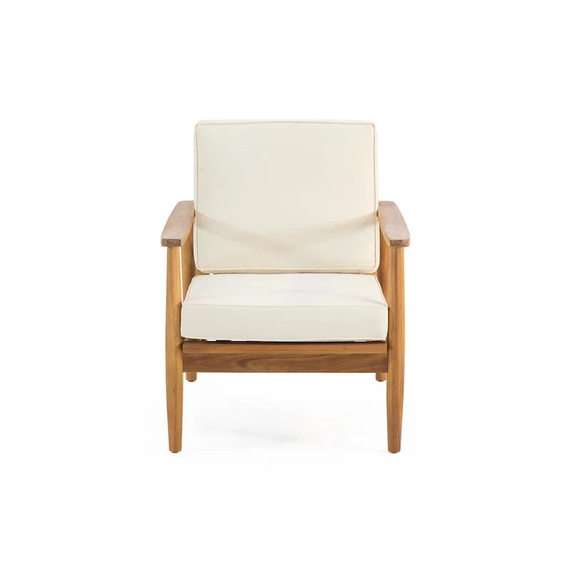 Willowbrook Outdoor Acacia Wood 4 Seater Chat Set by Christopher Knight Home