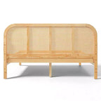 Christopher Knight Home Callahan modern boho houten bedframe met lattenbodem en rotan hoofdbord