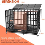 Cage pour chien BOSSIN robuste et indestructible de 48/38 po, chenil anti-fugue avec roulettes verrouillables