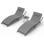 Kullavik 3-teiliges Outdoor-Loungesessel-Set
