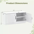 2-Door Shoe Bench wirh Adjustable Shelves Hidden Storage Space Natural + White/Whi5te