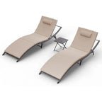 Kullavik 3-teiliges Outdoor-Loungesessel-Set