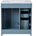 30 Einzelwaschbecken-Badezimmerwaschtisch mit Unterschrank und 3 Schubladen - Schwarz / Blau / Grün / Indigo / Weiß