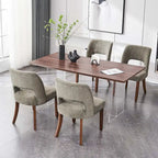 Ensemble de 4 chaises de salle à manger rembourrées en tissu