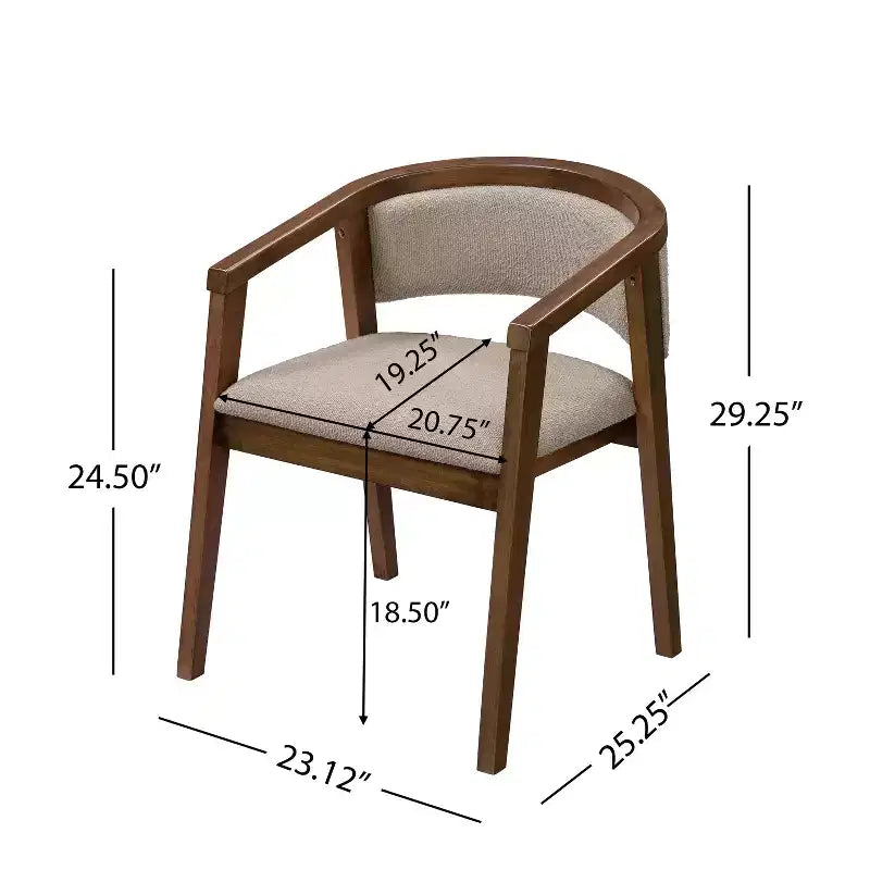Ensemble de salle à manger moderne du milieu du siècle Simon de Christopher Knight Home, 5 pièces, en bois d’hévéa, avec chaises rembourrées en bouclé