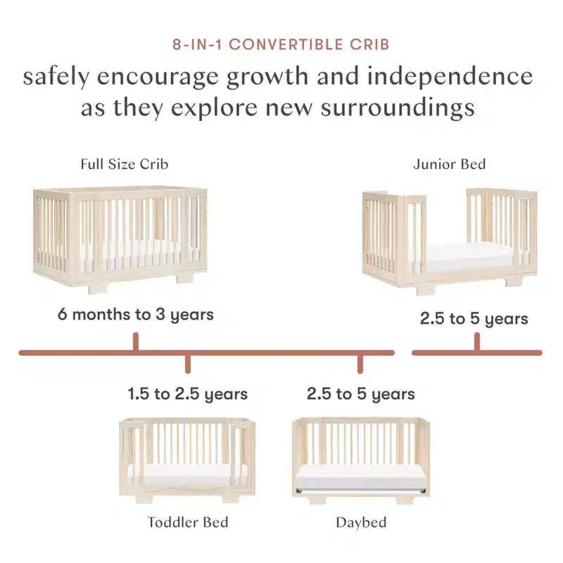 Babyletto Yuzu 8-in-1 umbaubares Babybett mit Umbausets für alle Entwicklungsstufen