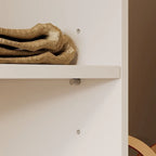 Hoekkledingkast met 2 kledingroedes, broekenrek en schoenenopberger