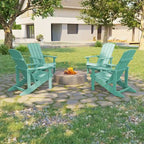Bonosuki weerbestendige Adirondackstoelen van hout voor buiten, set van 4
