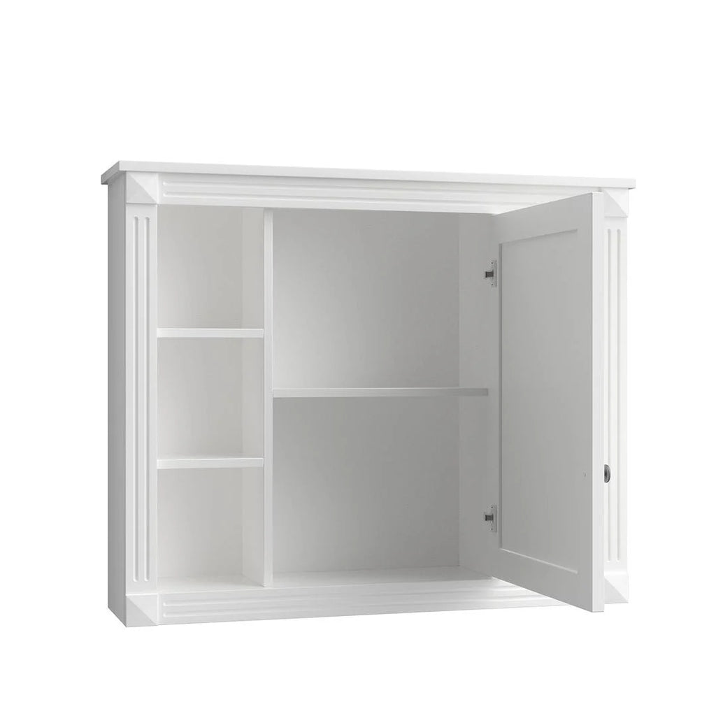 Meuble-lavabo moderne de salle de bains de 36 po avec vasque sur plan, armoire à miroir, 2 portes et 2 tiroirs