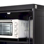Armoire de rangement de garde-manger de cuisine de 72 pouces, armoire traditionnelle autoportante avec 4 portes et 3 étagères réglables, grand tiroir central