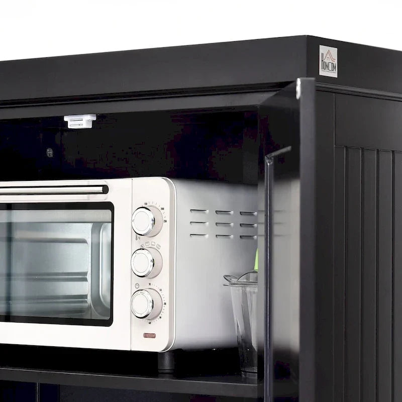 Armoire de rangement de garde-manger de cuisine de 72 pouces, armoire traditionnelle autoportante avec 4 portes et 3 étagères réglables, grand tiroir central