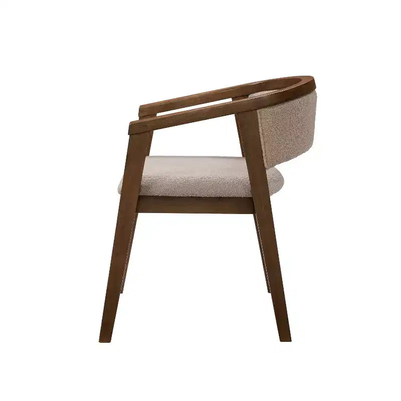 Ensemble de salle à manger moderne du milieu du siècle Simon de Christopher Knight Home, 5 pièces, en bois d’hévéa, avec chaises rembourrées en bouclé