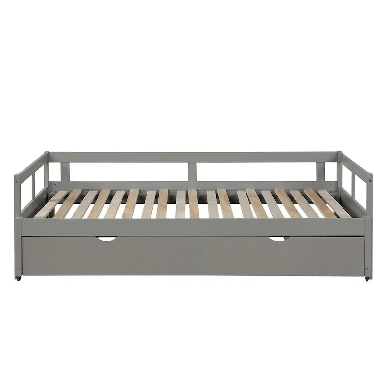 Ausziehbares Tagesbett mit Ausziehbett, hölzernes Tagesbett mit Ausziehbett