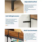 Eckregal in L-Form mit 5 Ebenen, 65 Industrie-Bücherregal aus Holz und Metall (Rustikales Braun), wendbarer Stauraum für Wohnzimmer, Schlafzimmer und Heimbüro