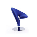 Fauteuil d’appoint pivotant Manhattan Comfort Curl en chrome et mélange de laine (lot de 2)