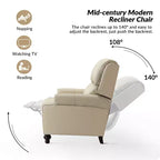 Set aus 2 modernen Elisabete-Sesseln mit hoher Rückenlehne aus echtem Leder und Vintage-Nagelkopfbesatz für Wohnzimmer und Schlafzimmer| ART OF LIVING DESIGNS