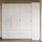 Armoire-penderie de 93,9/74,2 pouces de hauteur avec espace de suspension, tiroirs et rangements