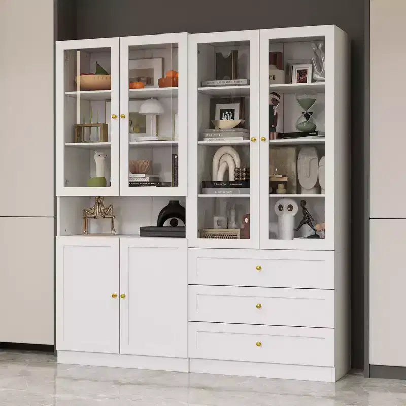 Vitrine bibliothèque-organiseur de garde-manger Famapy Combo à portes vitrées