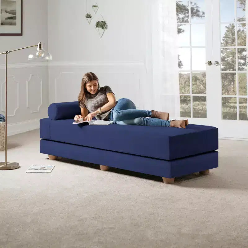 Tagesbett / ausklappbares Schlafsofa in Queen-Size – Microvelours